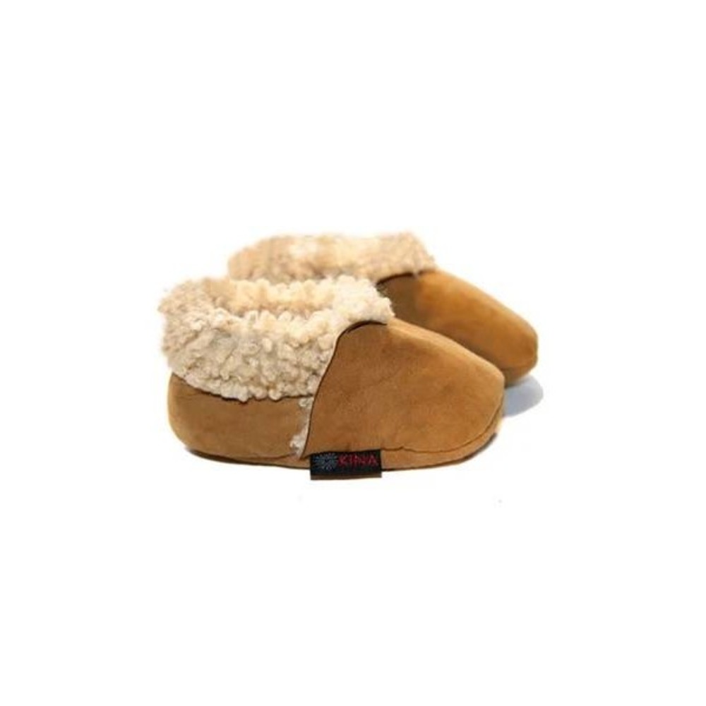 Nui Organics Baby Kina Booties Natural 1-2Y New With Tags
